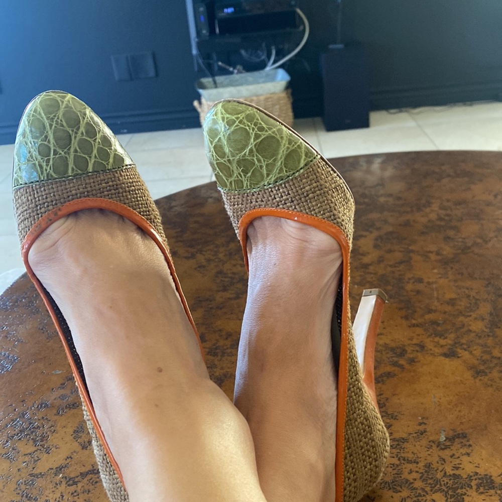 Prada leather and canvas pump IT 40 - Picture 10 of 13